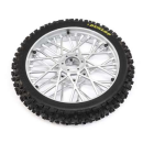 Dunlop MX53 Front Tire Mounted, Chrom e: PM-MX